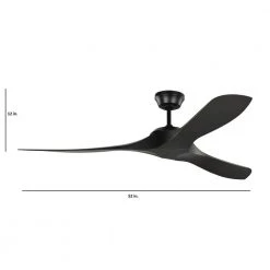 Edge Coastal 60 in. Indoor/Outdoor Midnight Black Ceiling Fan with Handheld Remote, 6-Speeds and Reverse by Monte Carlo 19 Edge Coastal 60 in. Indoor/Outdoor Midnight Black Ceiling Fan with Handheld Remote, 6-Speeds and Reverse by Monte Carlo -Justice Design Sales midnight black monte carlo ceiling fans without lights 3egr60mbk rh 76 1000
