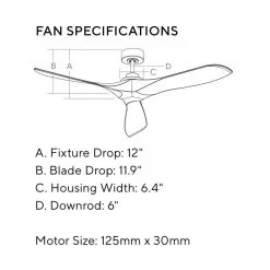 Edge 60 in. Indoor Midnight Black Ceiling Fan with Dark Walnut Blades and Handheld Remote, 6-Speeds Reverse by Monte Carlo -Justice Design Sales midnight black monte carlo ceiling fans without lights 3egr60mbkdw rh 44 1000