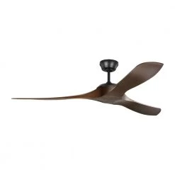 Edge 60 in. Indoor Midnight Black Ceiling Fan with Dark Walnut Blades and Handheld Remote, 6-Speeds Reverse by Monte Carlo