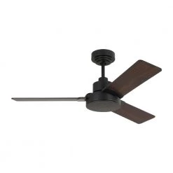 Jovie 44 in. Indoor/Outdoor Midnight Black Ceiling Fan with Wall Control and Manual Reversible Motor by Monte Carlo