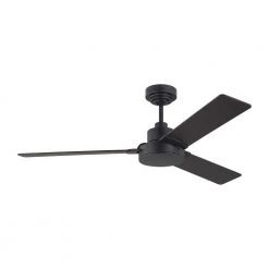 Jovie 52 in. Indoor/Outdoor Midnight Black Ceiling Fan with Wall Control and Manual Reversible Motor by Monte Carlo