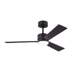 Rozzen 44 in. Indoor/Outdoor Midnight Black Ceiling Fan with Handheld Remote Control and Reversible Motor by Monte Carlo 14 Rozzen 44 in. Indoor/Outdoor Midnight Black Ceiling Fan with Handheld Remote Control and Reversible Motor by Monte Carlo -Justice Design Sales midnight black monte carlo ceiling fans without lights 3rzr44mbk 1f 1000