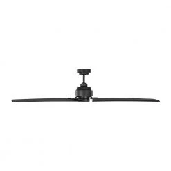 Arcade 68 in. Indoor Midnight Black Ceiling Fan with Remote Control by Monte Carlo -Justice Design Sales midnight black with black blades monte carlo ceiling fans without lights 3arr68mbk 40 1000