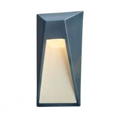 Ambiance Vertice 9-Watt Midnight Sky Integrated LED Ceramic Wall Sconce with Matte White Internal by Justice Design