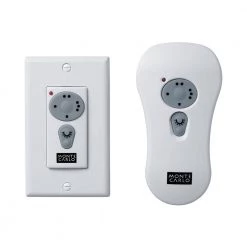 Reversible Wall Switch/Hand-Held White Remote Transmitter Accessory by Monte Carlo