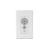 4-Speed White Wall Mount Ceiling Fan Wall Switch by Monte Carlo -Justice Design Sales monte carlo ceiling fan switches esswc 9 64 1000