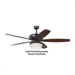 Dover 60 in. Indoor Oil Rubbed Bronze Ceiling Fan with Reversible Blades and 6-Speed Remote Control by Monte Carlo -Justice Design Sales oil rubbed bronze monte carlo ceiling fans without lights 5dvr60oz 1d 1000