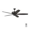 Dover 60 in. Indoor Oil Rubbed Bronze Ceiling Fan with Reversible Blades and 6-Speed Remote Control by Monte Carlo -Justice Design Sales oil rubbed bronze monte carlo ceiling fans without lights 5dvr60oz 64 1000