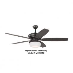 Dover 60 in. Indoor Oil Rubbed Bronze Ceiling Fan with Reversible Blades and 6-Speed Remote Control by Monte Carlo -Justice Design Sales oil rubbed bronze monte carlo ceiling fans without lights 5dvr60oz d4 1000
