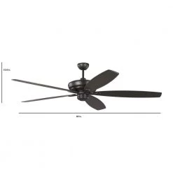 Dover 68 in. Indoor Oil Rubbed Bronze Ceiling Fan with Reversible Blades and 6-Speed Remote Control by Monte Carlo -Justice Design Sales oil rubbed bronze monte carlo ceiling fans without lights 5dvr68oz 76 1000