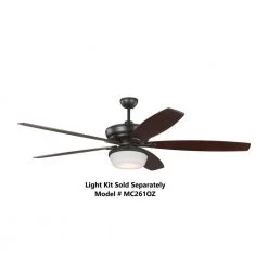 Dover 68 in. Indoor Oil Rubbed Bronze Ceiling Fan with Reversible Blades and 6-Speed Remote Control by Monte Carlo -Justice Design Sales oil rubbed bronze monte carlo ceiling fans without lights 5dvr68oz fa 1000