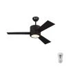 Vision II 42 in. Integrated LED Indoor Oil Rubbed Bronze Ceiling Fan with Roman Bronze Blades and Remote Control by Monte Carlo -Justice Design Sales oil rubbed bronze with roman bronze blades monte carlo ceiling fans with lights 3vnr42ozd v1 64 1000