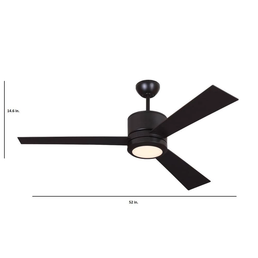 Vision 52 in. LED Indoor Oil Rubbed Bronze Ceiling Fan with Roman Bronze Blades and Remote Control by Monte Carlo 7 Vision 52 in. LED Indoor Oil Rubbed Bronze Ceiling Fan with Roman Bronze Blades and Remote Control by Monte Carlo - Image 5