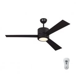 Vision 52 in. LED Indoor Oil Rubbed Bronze Ceiling Fan with Roman Bronze Blades and Remote Control by Monte Carlo
