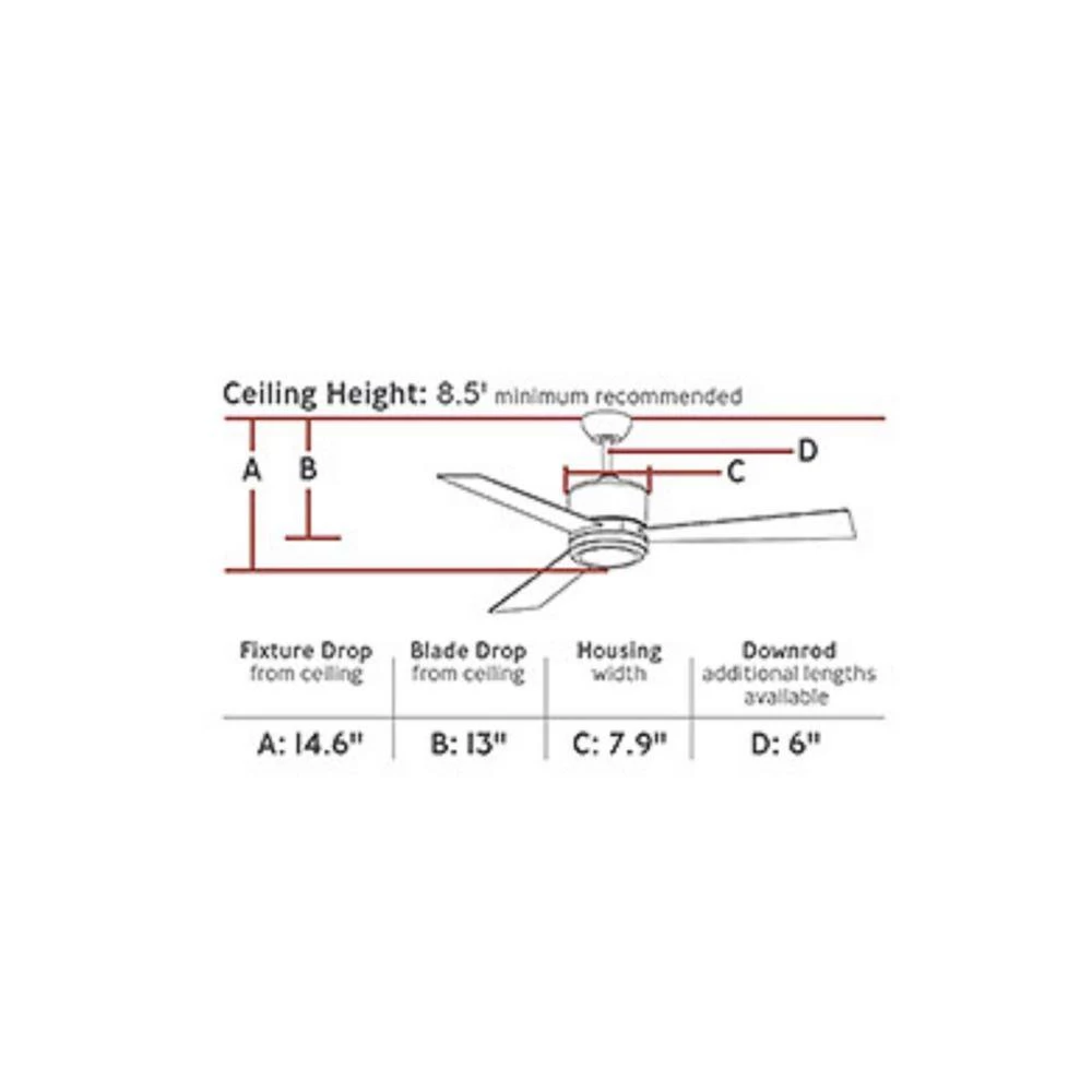 Vision 52 in. LED Indoor Oil Rubbed Bronze Ceiling Fan with Roman Bronze Blades and Remote Control by Monte Carlo 4 Vision 52 in. LED Indoor Oil Rubbed Bronze Ceiling Fan with Roman Bronze Blades and Remote Control by Monte Carlo - Image 2