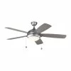 Discus Outdoor 52 in. LED Indoor/Outdoor Painted Brushed Steel Ceiling Fan by Monte Carlo 1 Discus Outdoor 52 in. LED Indoor/Outdoor Painted Brushed Steel Ceiling Fan by Monte Carlo -Justice Design Sales painted brushed steel monte carlo ceiling fans with lights 5diw52pbsd 64 1000