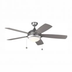 Discus Outdoor 52 in. LED Indoor/Outdoor Painted Brushed Steel Ceiling Fan by Monte Carlo