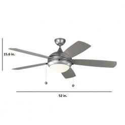 Discus Outdoor 52 in. LED Indoor/Outdoor Painted Brushed Steel Ceiling Fan by Monte Carlo 17 Discus Outdoor 52 in. LED Indoor/Outdoor Painted Brushed Steel Ceiling Fan by Monte Carlo -Justice Design Sales painted brushed steel monte carlo ceiling fans with lights 5diw52pbsd c3 1000