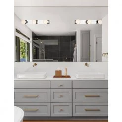 3 Polished Chrome, Clear with Opal Backing Light LED Wall Sconce by Justice Design -Justice Design Sales polished chrome clear with opal backing justice design vanity lighting fsn 4043 clop crom 31 1000