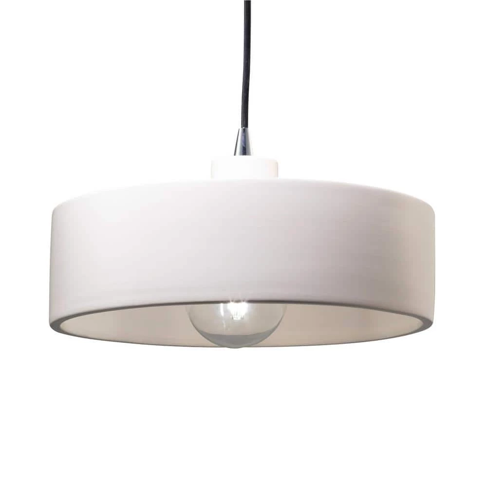 Radiance 1-light Polished Chrome Shaded Pendant Light by Justice Design 3 Radiance 1-light Polished Chrome Shaded Pendant Light by Justice Design