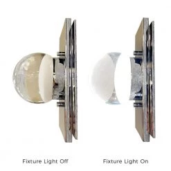 Fusion Luna ADA 3.5 in. Polished Chrome LED Wall Sconce with Clear Glass Shade by Justice Design -Justice Design Sales polished chrome justice design vanity lighting fsn 4041 clop crom 4f 1000