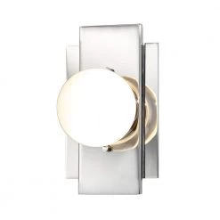 Fusion Luna ADA 3.5 in. Polished Chrome LED Wall Sconce with Clear Glass Shade by Justice Design
