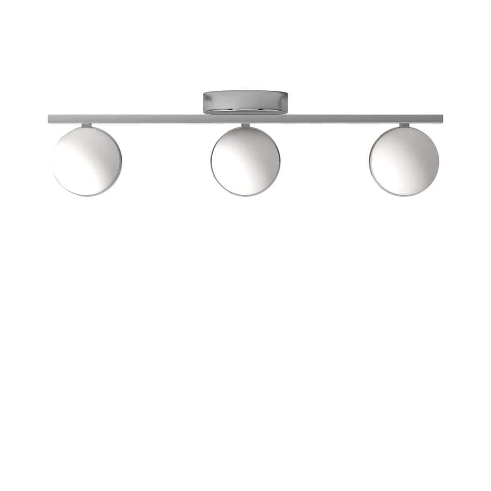 Fusion Centric 23 in. 3-Light Polished Chrome Vanity Light Bar with Opal Glass Shade by Justice Design 8 Fusion Centric 23 in. 3-Light Polished Chrome Vanity Light Bar with Opal Glass Shade by Justice Design - Image 6