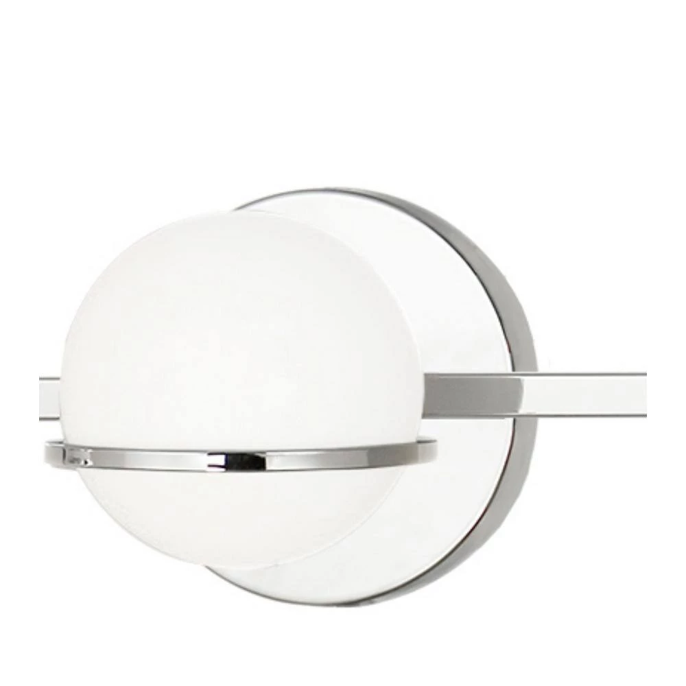 Fusion Centric 23 in. 3-Light Polished Chrome Vanity Light Bar with Opal Glass Shade by Justice Design 5 Fusion Centric 23 in. 3-Light Polished Chrome Vanity Light Bar with Opal Glass Shade by Justice Design - Image 3