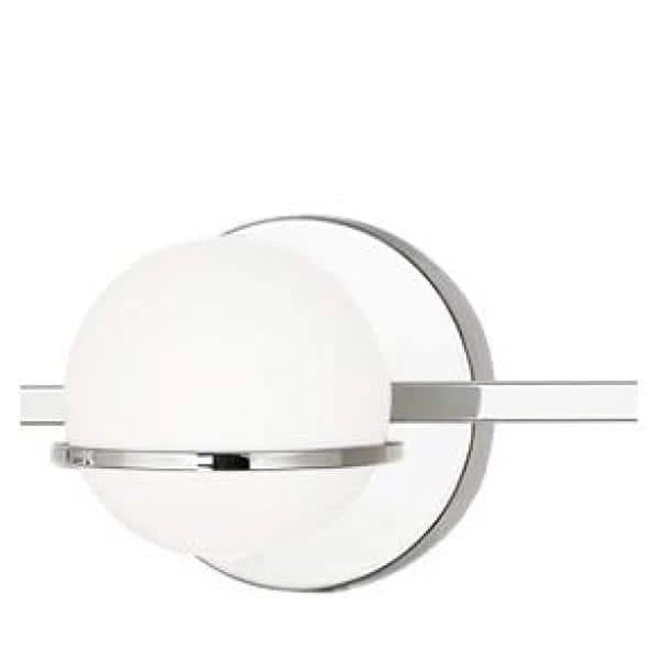 Fusion Centric 41 in. 5-Light Polished Chrome Vanity Light Bar with Opal Glass Shade by Justice Design 4 Fusion Centric 41 in. 5-Light Polished Chrome Vanity Light Bar with Opal Glass Shade by Justice Design - Image 2