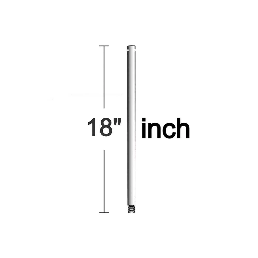 18 in. Polished Nickel Extension Downrod, 1/2 in. Inside Diameter by Monte Carlo 4 18 in. Polished Nickel Extension Downrod, 1/2 in. Inside Diameter by Monte Carlo - Image 2