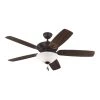 Colony Max Plus 52 in. Indoor/Outdoor Roman Bronze Ceiling Fan with Light Kit by Monte Carlo -Justice Design Sales roman bronze monte carlo ceiling fans with lights 5com52rbd v1 64 1000