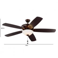 Colony Super Max Plus 60 in. Indoor/Outdoor Roman Bronze Ceiling Fan with Light Kit by Monte Carlo -Justice Design Sales roman bronze monte carlo ceiling fans with lights 5csm60rbd v1 44 1000