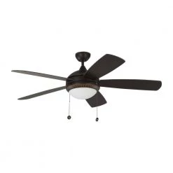 Discus Ornate 52 in. LED Indoor Roman Bronze Ceiling Fan by Monte Carlo -Justice Design Sales roman bronze monte carlo ceiling fans with lights 5dio52rbd 1d 1000