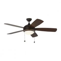 Discus Ornate 52 in. LED Indoor Roman Bronze Ceiling Fan by Monte Carlo -Justice Design Sales roman bronze monte carlo ceiling fans with lights 5dio52rbd a0 1000