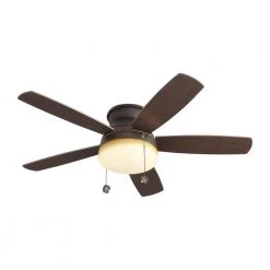 Traverse 52 in. Indoor Modern Roman Bronze Flush Mount Ceiling Fan with Light Kit by Monte Carlo