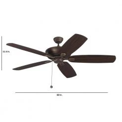 Colony Super Max 60 in. Indoor/Outdoor Roman Bronze Ceiling Fan by Monte Carlo 18 Colony Super Max 60 in. Indoor/Outdoor Roman Bronze Ceiling Fan by Monte Carlo -Justice Design Sales roman bronze monte carlo ceiling fans without lights 5csm60rb 77 1000