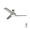Mach One 52 in. Integrated LED Indoor Titanium Ceiling Fan with Titanium ABS Blades and Remote Control by Monte Carlo -Justice Design Sales titanium monte carlo ceiling fans with lights 3mo52tmo v1 64 1000