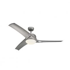 Mach One 52 in. Integrated LED Indoor Titanium Ceiling Fan with Titanium ABS Blades and Remote Control by Monte Carlo -Justice Design Sales titanium monte carlo ceiling fans with lights 3mo52tmo v1 c3 1000