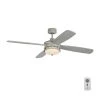 Lemont 56 in. Integrated LED Indoor Washed Grey Ceiling Fan with Washed Grey Blades and Remote Control by Monte Carlo -Justice Design Sales washed grey with washed grey blades monte carlo ceiling fans with lights 4lmr56wgrd 64 1000
