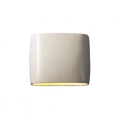Ambiance 2-Light White Crackle Outdoor Ceramic Wall Sconce by Justice Design