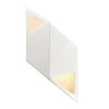 Ambiance Small Rhomboid 12-Watt White Crackle Integrated LED Ceramic Wall Sconce by Justice Design -Justice Design Sales white crackle w ink with white crackle w no ink internal finish justice design wall sconces cer 5835 crni 64 1000